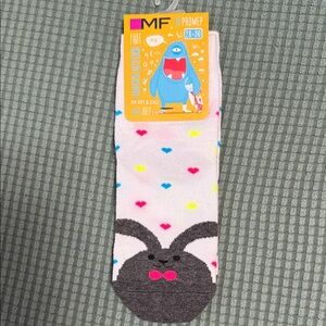 Cute Bunny Kids Socks with Colorful Hearts 💕 Suzi 28-30 for 3-5 years old